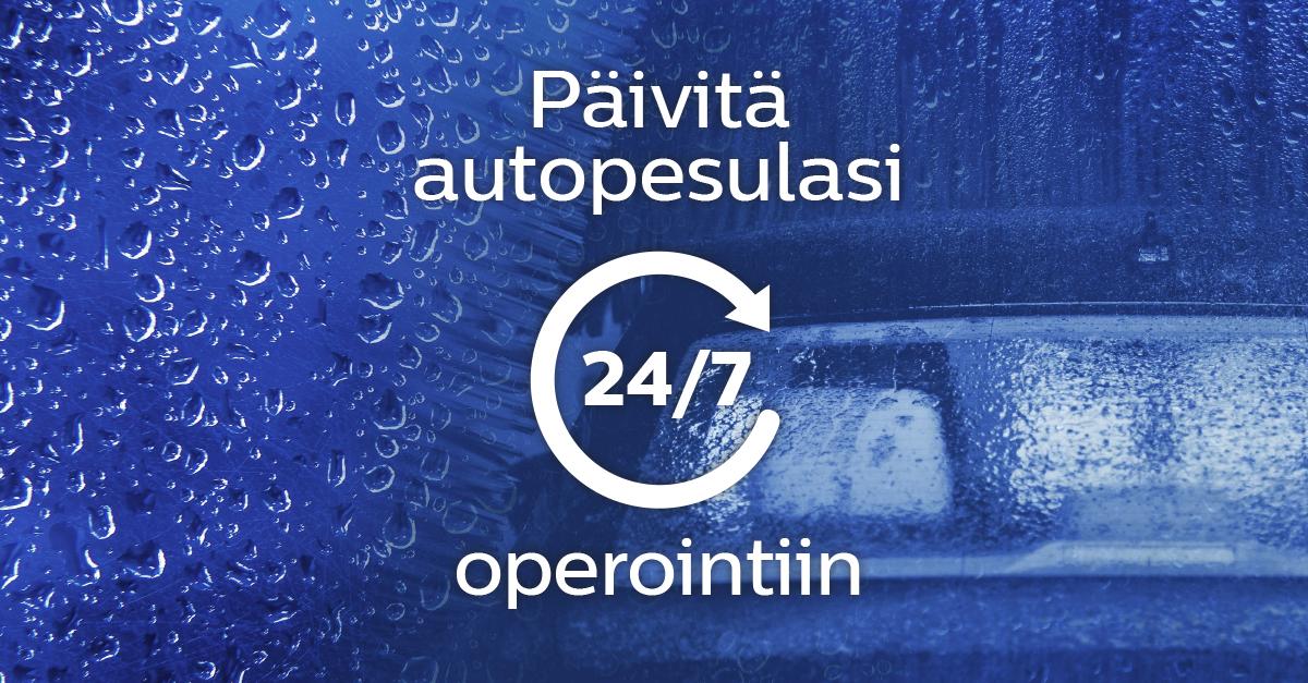 Päivitä autopesulasi 24/7 operointiin